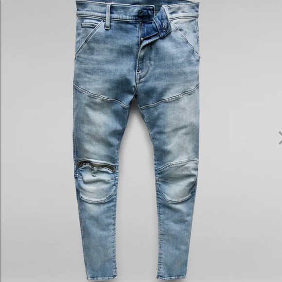 G STAR RAW 5620 3D ZIP KNEE SKINNY JEANS - Picture 5 of 10